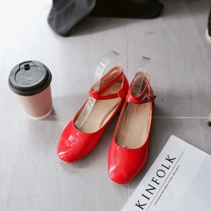 Fashion Flat Shoes PU Upper Round Toe Spring 2021