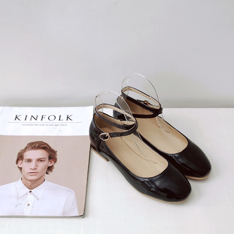 Fashion Flat Shoes PU Upper Round Toe Spring 2021 - Image 2