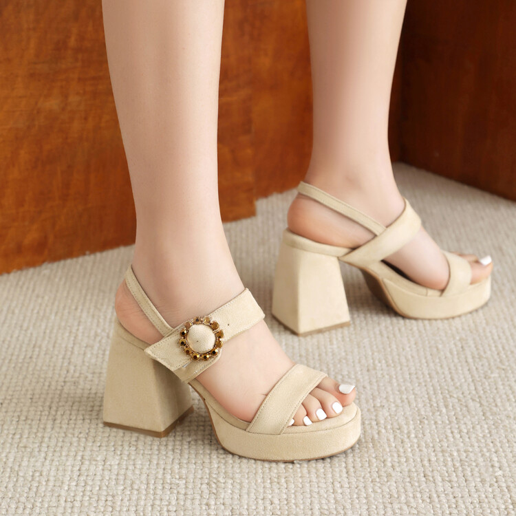 Women's High Heel Open Toe Sandals with Buckle Strap - Style k.html - Image 5